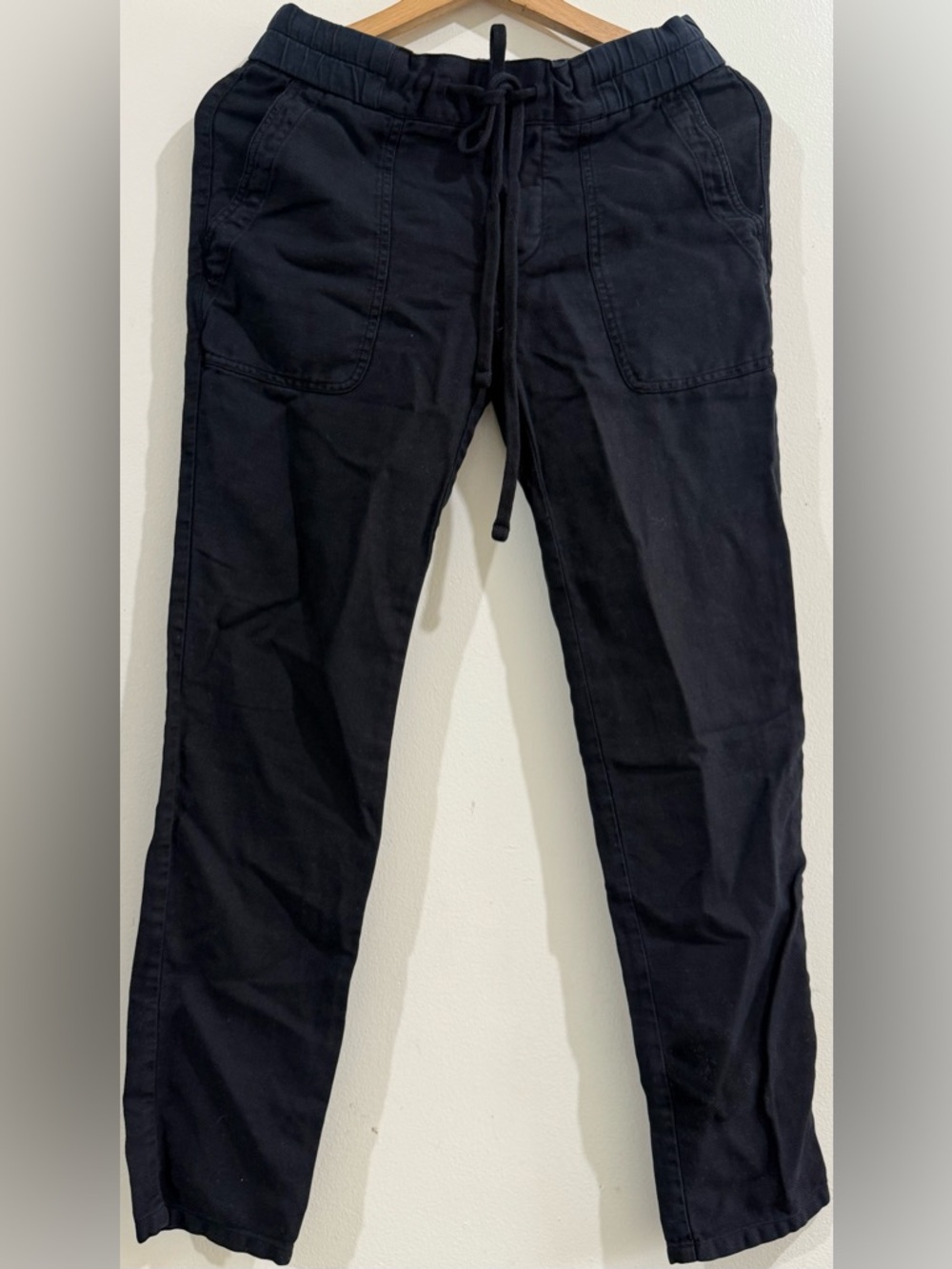 James Perse Black Drawstring Jogger Pants